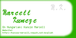 marcell kuncze business card